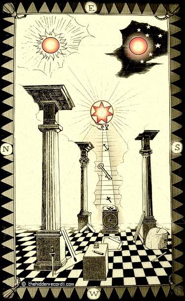 Freemason first degree tracing star map